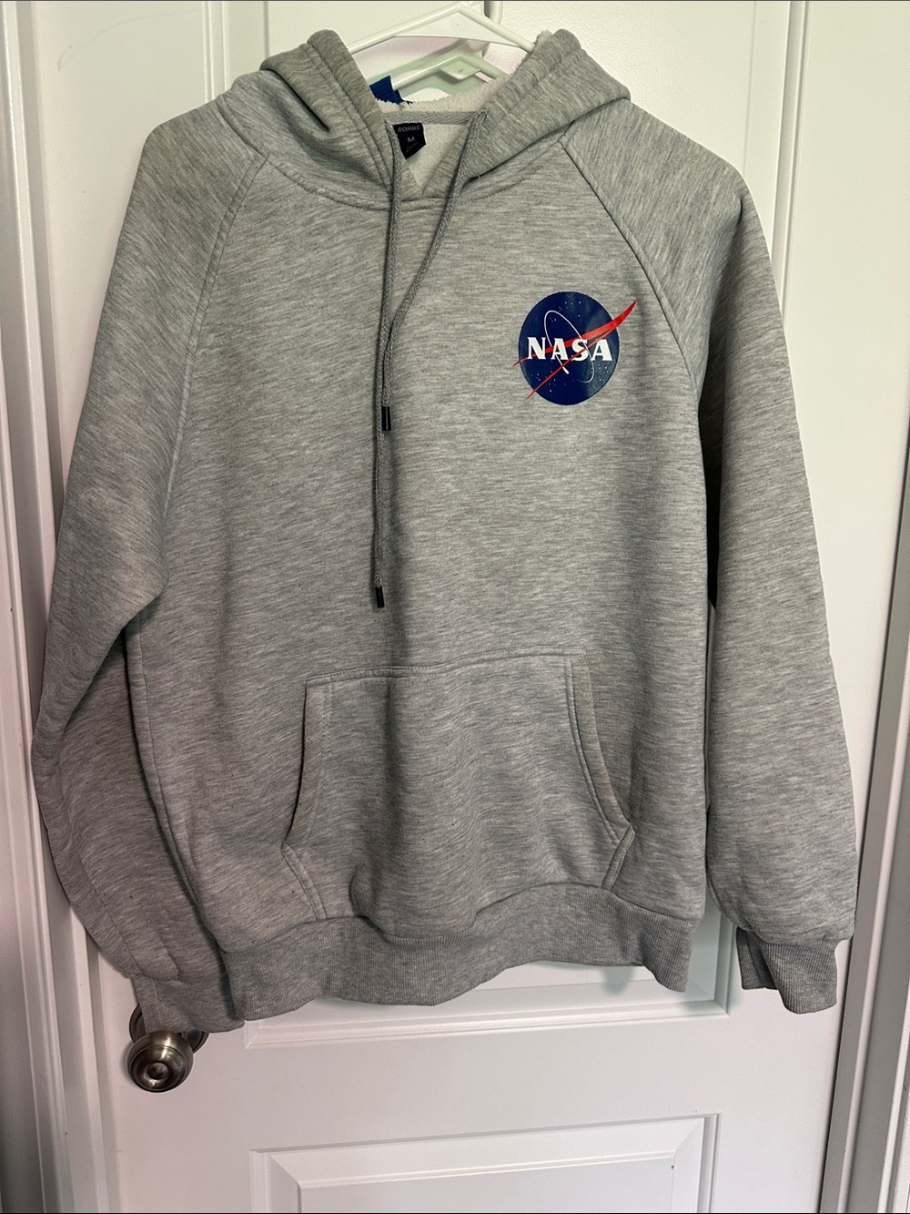 ROMWE Gray NASA Logo Hoodie